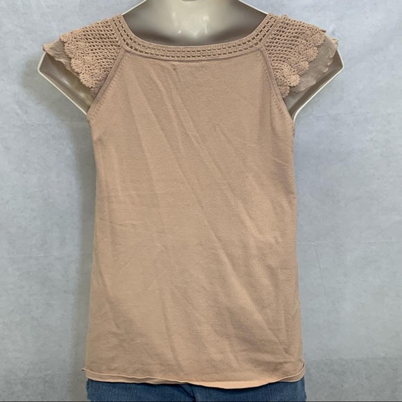Cable & Guage Knit nude color top - Picture 4 of 6